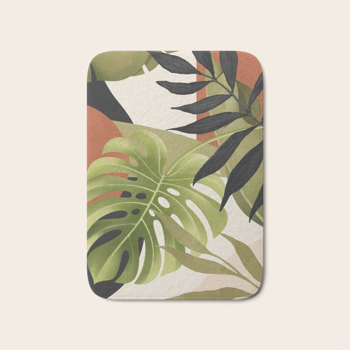 Abstract Art Tropical Leaves 69 Bath Mat Gallery Image 1