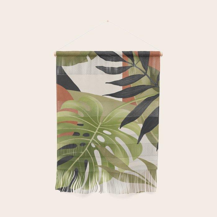 Abstract Art Tropical Leaves 69 Wall Hanging Gallery Image 1