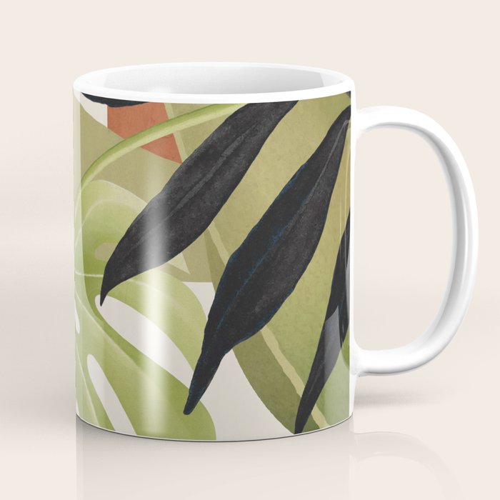 Abstract Art Tropical Leaves 69 Coffee Mug Gallery Image 1