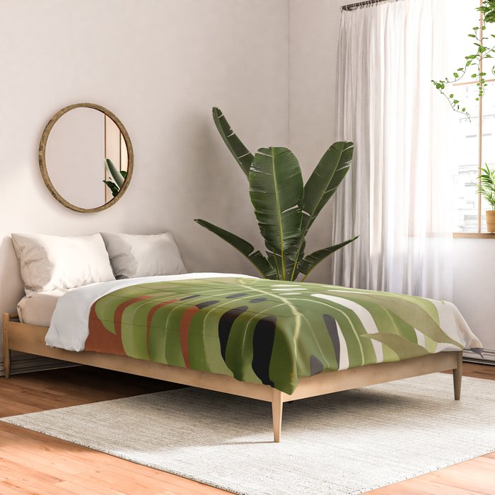 Abstract Art Tropical Leaves 69 Comforter Gallery Image 2
