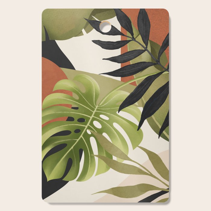Abstract Art Tropical Leaves 69 Cutting Board Gallery Image 1