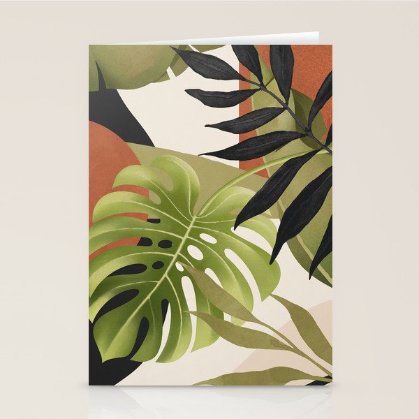 Abstract Art Tropical Leaves 69 Stationery Card Gallery Image 1