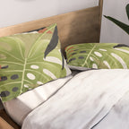 Abstract Art Tropical Leaves 69 Pillow Sham Gallery Image 2