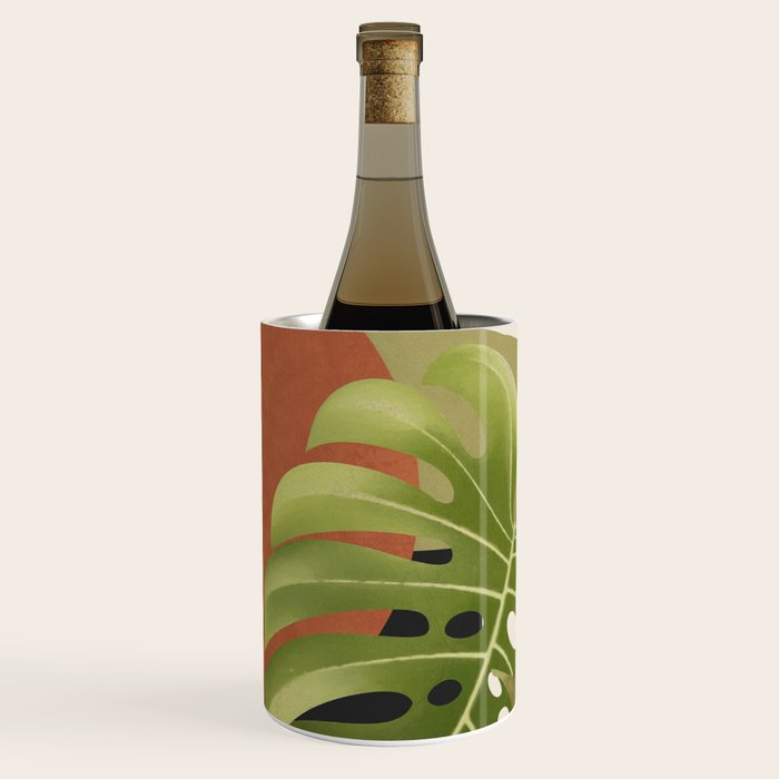 Abstract Art Tropical Leaves 69 Wine Chiller Gallery Image 2