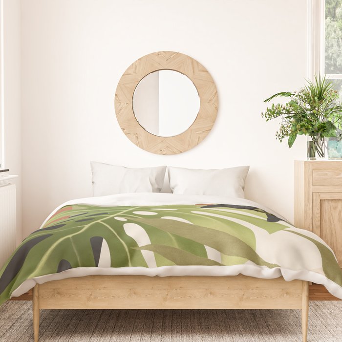 Abstract Art Tropical Leaves 69 Duvet Cover Gallery Image 3