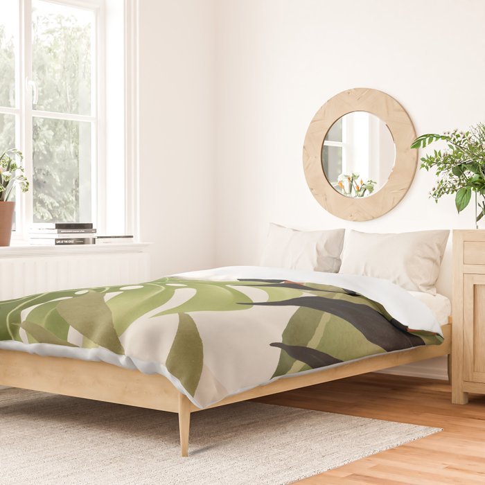 Abstract Art Tropical Leaves 69 Duvet Cover Gallery Image 2