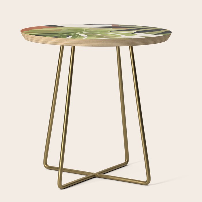 Abstract Art Tropical Leaves 69 Side Table Gallery Image 1