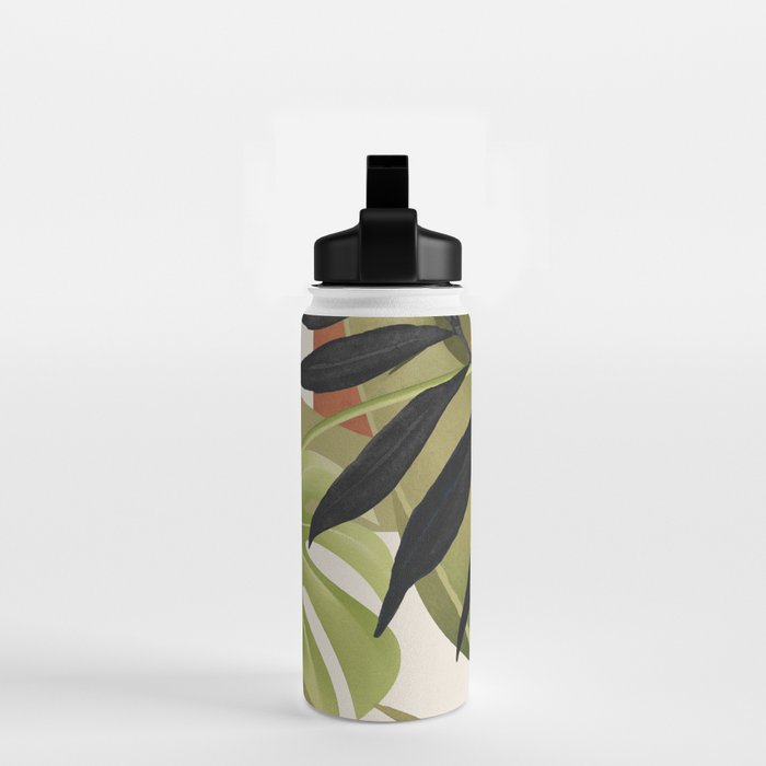 Abstract Art Tropical Leaves 69 Water Bottle Gallery Image 2
