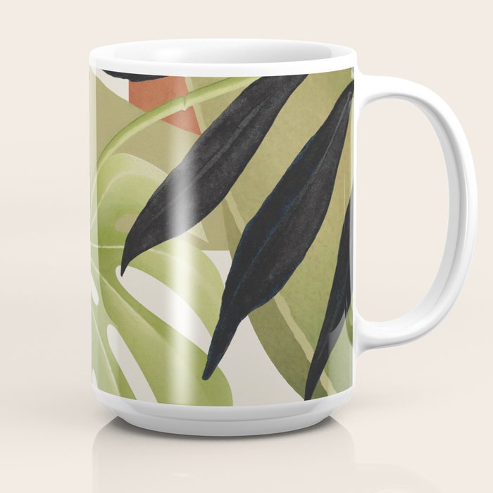 Abstract Art Tropical Leaves 69 Coffee Mug Gallery Image 2