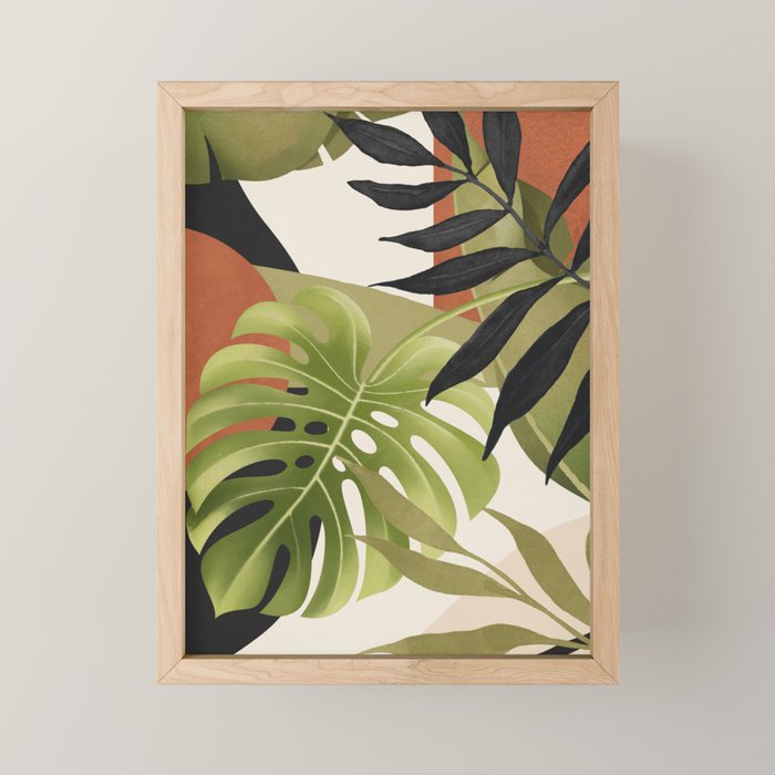 Abstract Art Tropical Leaves 69 Mini Art Print Gallery Image 1