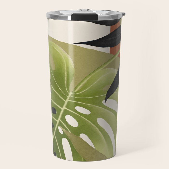 Abstract Art Tropical Leaves 69 Travel Mug Gallery Image 1