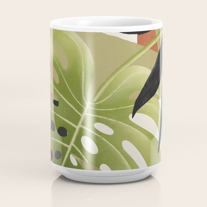 Abstract Art Tropical Leaves 69 Coffee Mug Gallery Image 4
