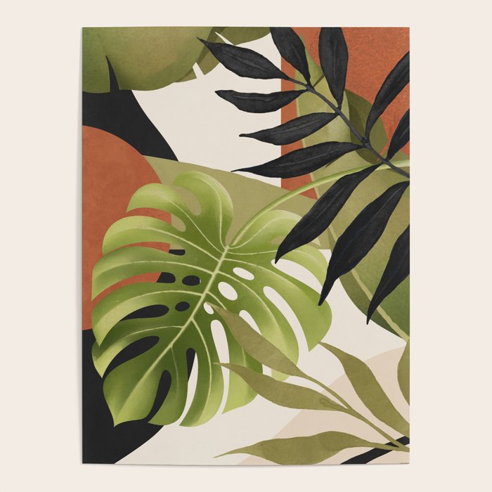 Abstract Art Tropical Leaves 69 Poster Gallery Image 4