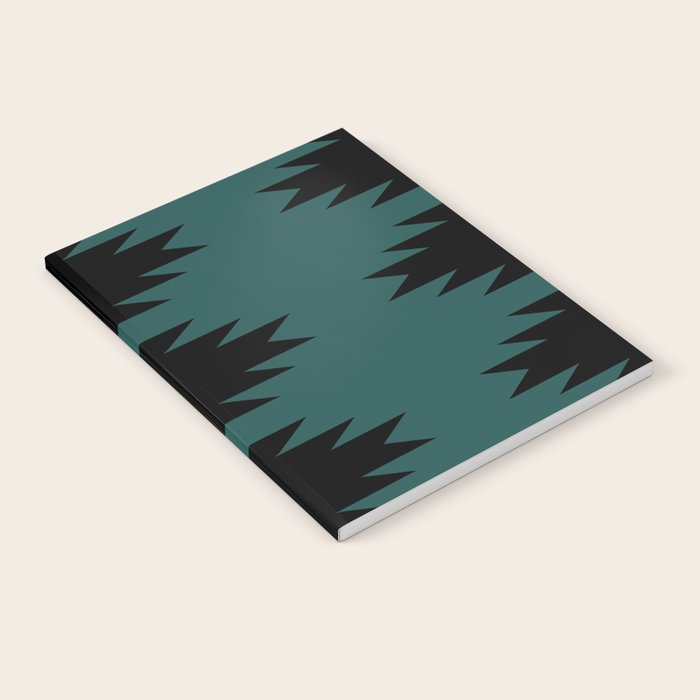 Geometric Southwestern Minimalism - Teal Green Notebook Gallery Image 1