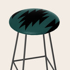 Geometric Southwestern Minimalism - Teal Green Stool Gallery Image 2