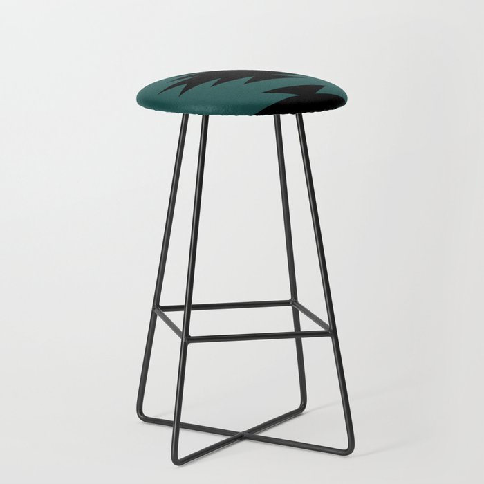 Geometric Southwestern Minimalism - Teal Green Stool Gallery Image 1