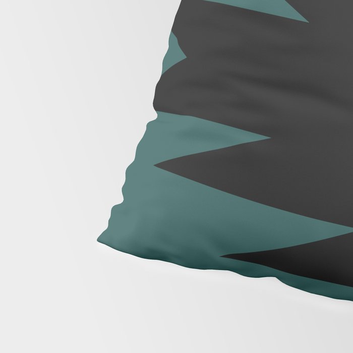 Geometric Southwestern Minimalism - Teal Green Pillow Sham Gallery Image 4