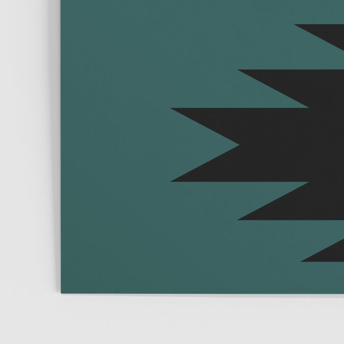 Geometric Southwestern Minimalism - Teal Green Poster Gallery Image 3