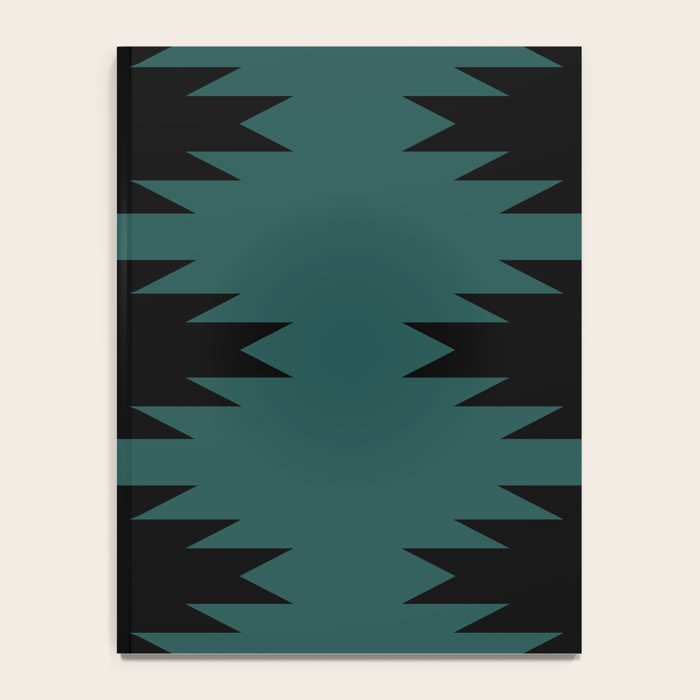 Geometric Southwestern Minimalism - Teal Green Notebook Gallery Image 4