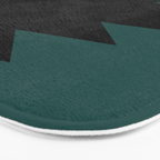Geometric Southwestern Minimalism - Teal Green Bath Mat Gallery Image 3