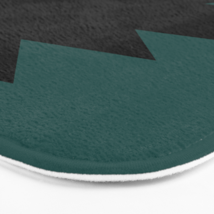 Geometric Southwestern Minimalism - Teal Green Bath Mat Gallery Image 3