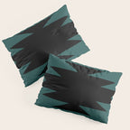 Geometric Southwestern Minimalism - Teal Green Pillow Sham Gallery Image 3