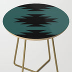 Geometric Southwestern Minimalism - Teal Green Side Table Gallery Image 2