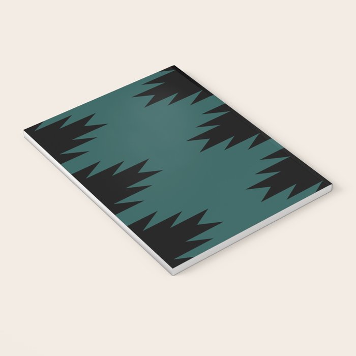 Geometric Southwestern Minimalism - Teal Green Notebook Gallery Image 3
