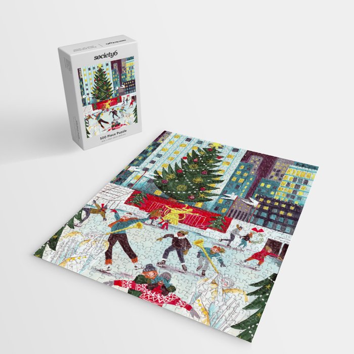 New York city ice rink Rockefeller center skating Jigsaw Puzzle Gallery Image 2