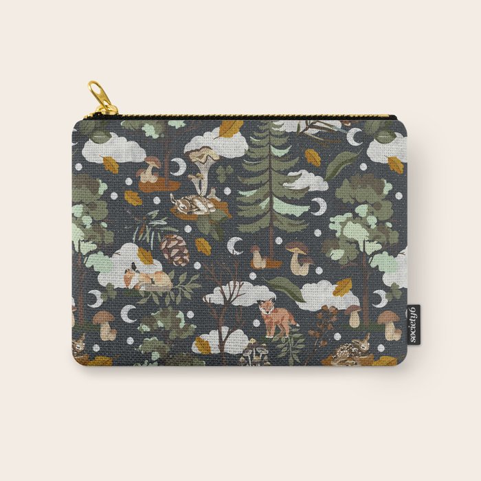 Baby animals in the dark forest DK Carry All Pouch Gallery Image 1