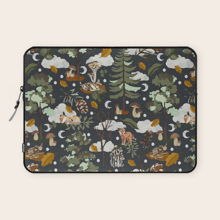 Baby animals in the dark forest DK Laptop Sleeve Gallery Image 1