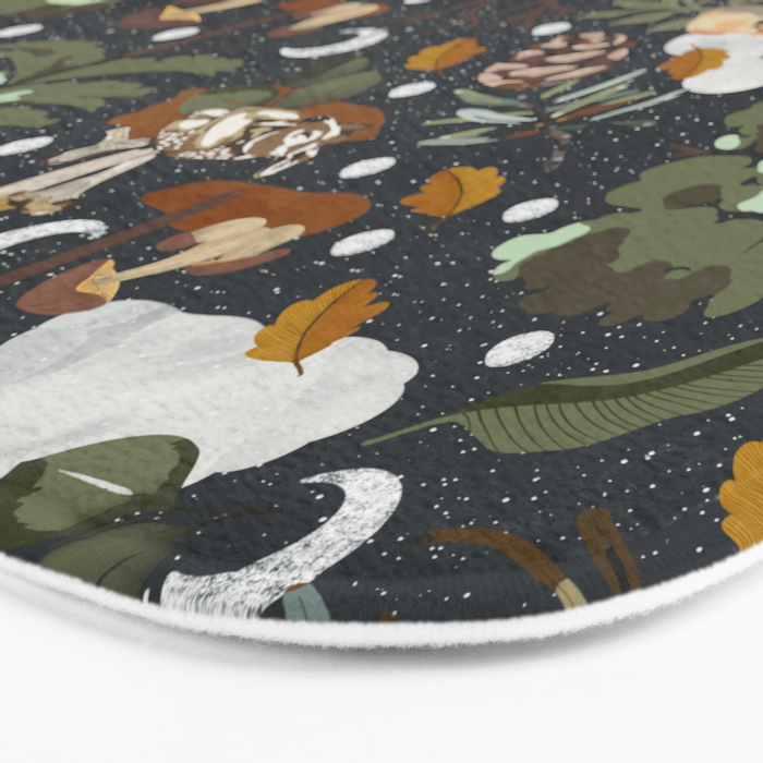 Baby animals in the dark forest DK Bath Mat Gallery Image 3