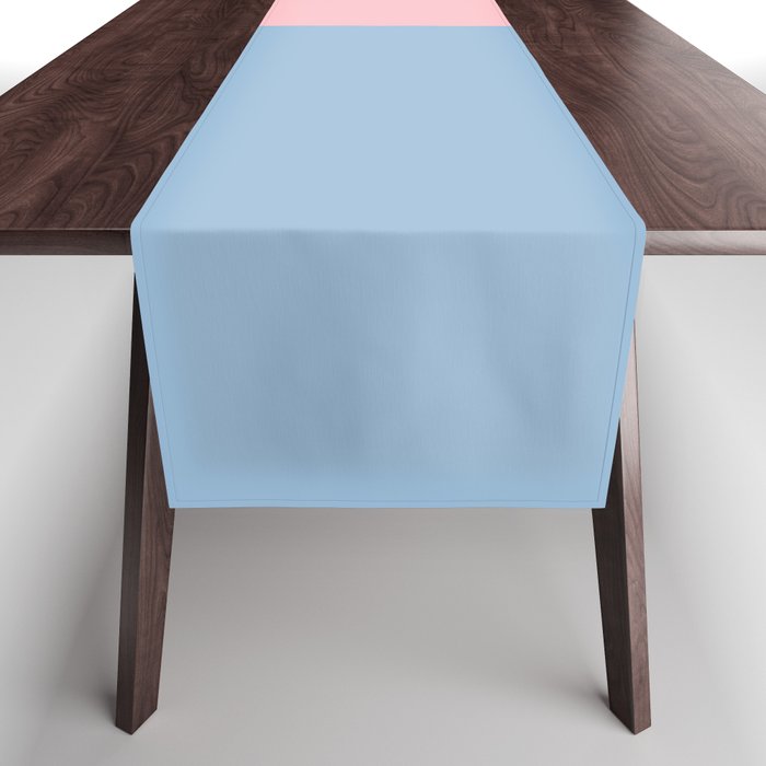 Color Block Striped Solid Orange Pink Light Blue Table Runner Gallery Image 1