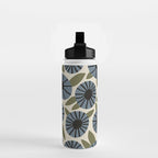 Floral Pattern / Slate Blue & Green Water Bottle Gallery Image 2