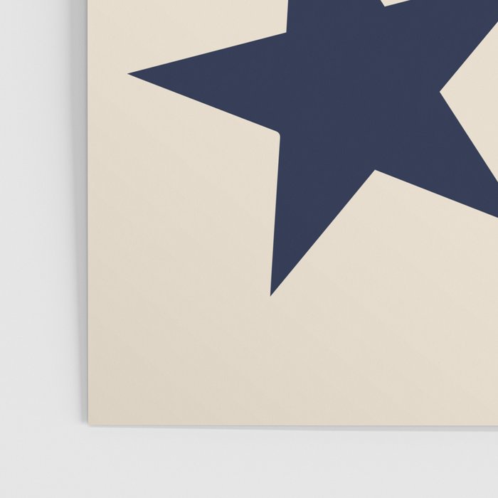 Navy & Light Beige Big Ol' Stars Poster Gallery Image 3