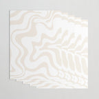 Liquid Swirl Abstract Pattern in Pale Beige and White Wrapping Paper Gallery Image 3