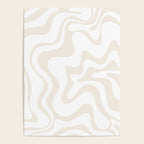 Liquid Swirl Abstract Pattern in Pale Beige and White Poster Gallery Image 4