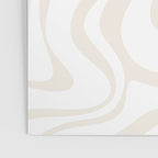 Liquid Swirl Abstract Pattern in Pale Beige and White Poster Gallery Image 3
