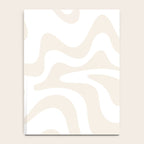 Liquid Swirl Abstract Pattern in Pale Beige and White Notebook Gallery Image 4