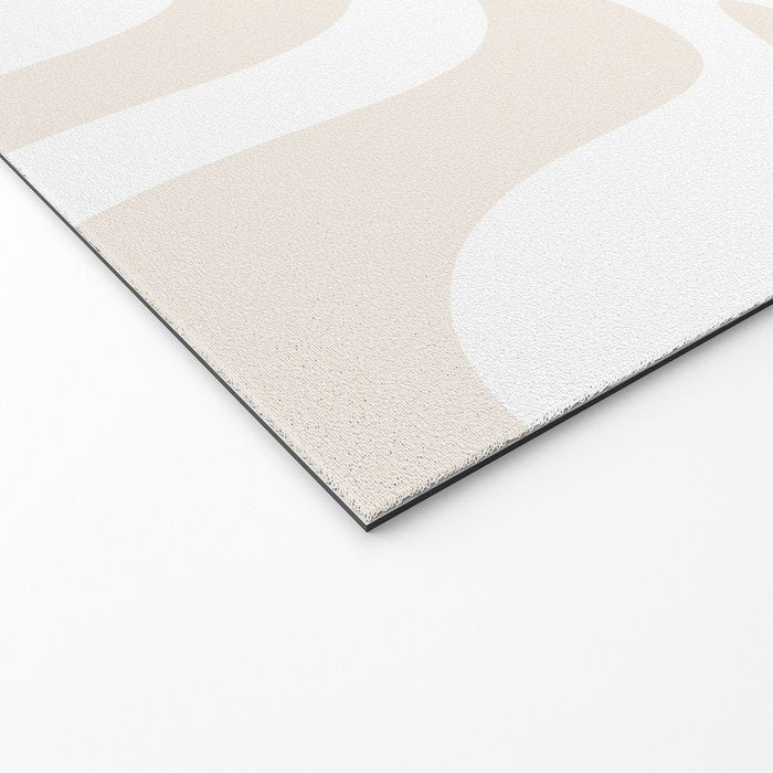 Liquid Swirl Abstract Pattern in Pale Beige and White Welcome Mat Gallery Image 2
