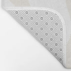 Liquid Swirl Abstract Pattern in Pale Beige and White Bath Mat Gallery Image 2