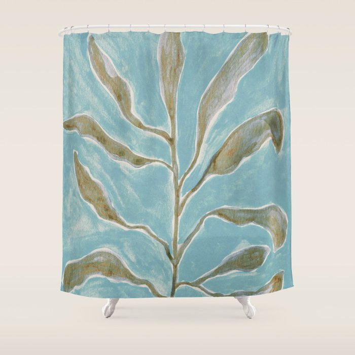 Watercolor Branch #2 Shower Curtain Gallery Image 1