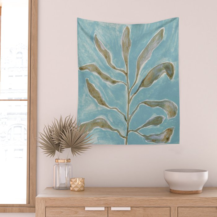 Watercolor Branch #2 Wall Tapestry Gallery Image 2