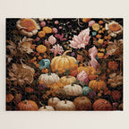 Patchwork of Autumn Pumpkin Art Jigsaw Puzzle Gallery Image 1