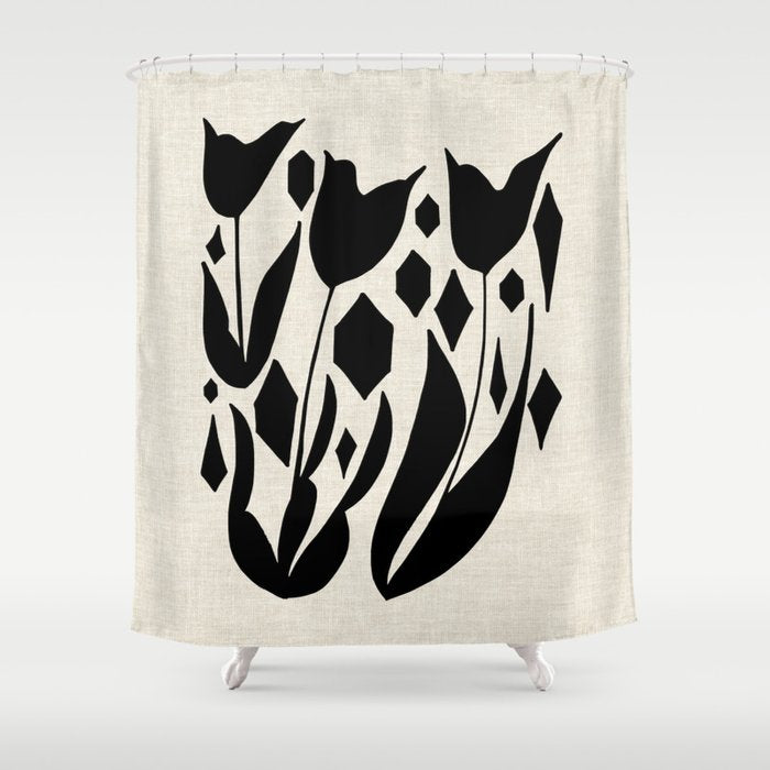 Diamond Tulips Shower Curtain Gallery Image 1