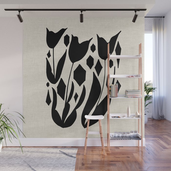 Diamond Tulips Wall Mural Gallery Image 1