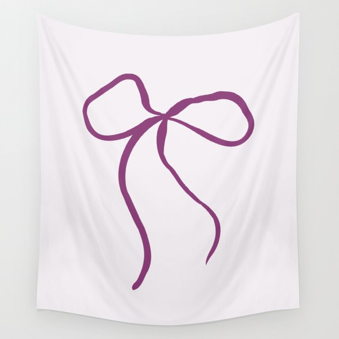 Coquette pink bow Wall Tapestry Gallery Image 4
