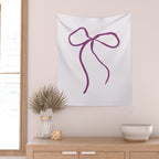 Coquette pink bow Wall Tapestry Gallery Image 2
