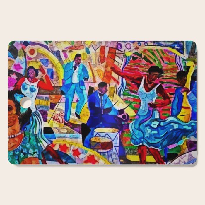African-American 'The Spirit of Harlem' Historical Mural Portrait Cutting Board Gallery Image 1