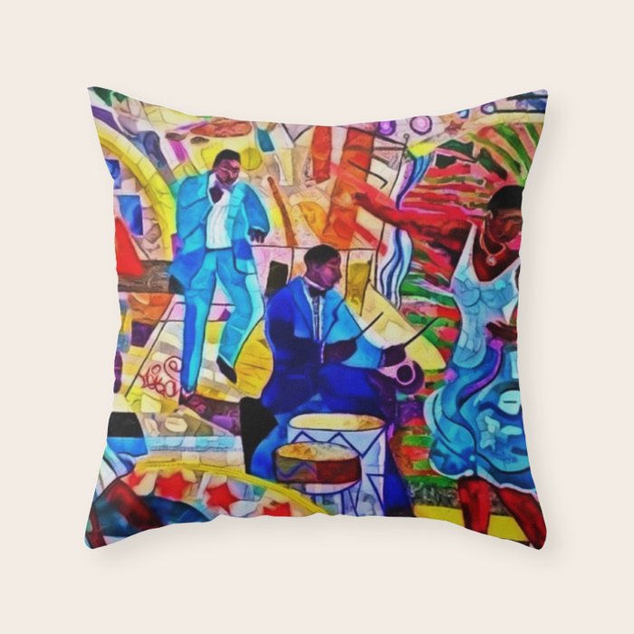 African-American 'The Spirit of Harlem' Historical Mural Portrait Throw Pillow Gallery Image 6